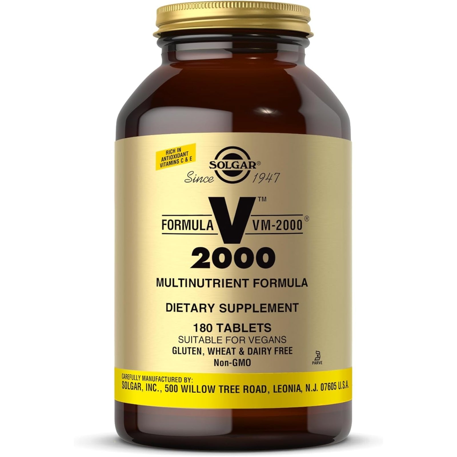Solgar, Formula VM-2000®, 180 Tablets UPC 033984011892 | HiLife Vitamins